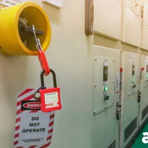 cuadro eléctrico bloqueado por procedimiento loto